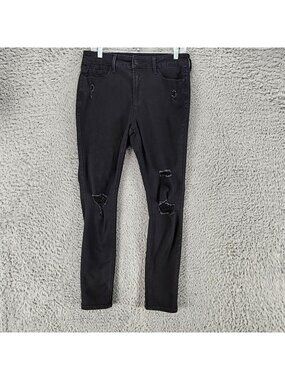 Old Navy Jeans Womens 8 Black Stretch Denim Rockstar Super Skinny